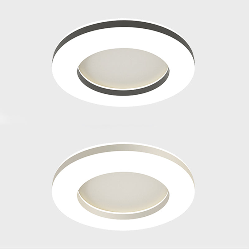Acrylic Circular LED Flush Mount in Modern Simplicity Lacquered Iron Ceiling Light for Bedroom