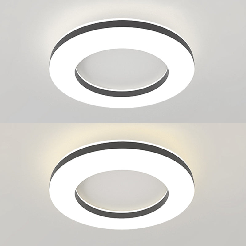 Acrylic Circular LED Flush Mount in Modern Simplicity Lacquered Iron Ceiling Light for Bedroom