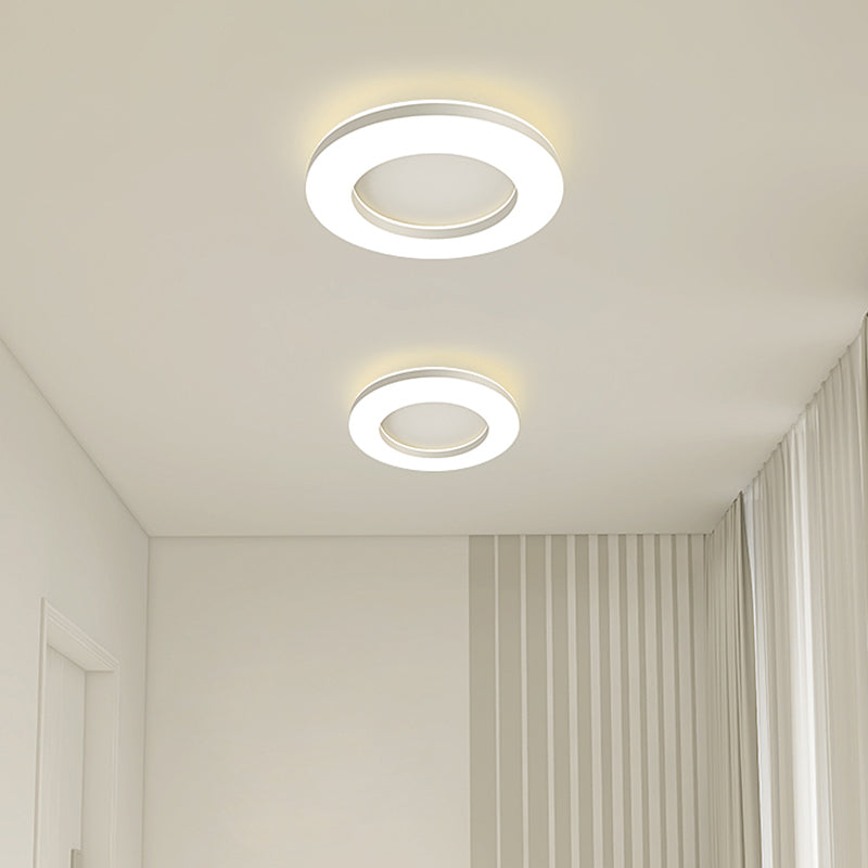 Acrylic Circular LED Flush Mount in Modern Simplicity Lacquered Iron Ceiling Light for Bedroom