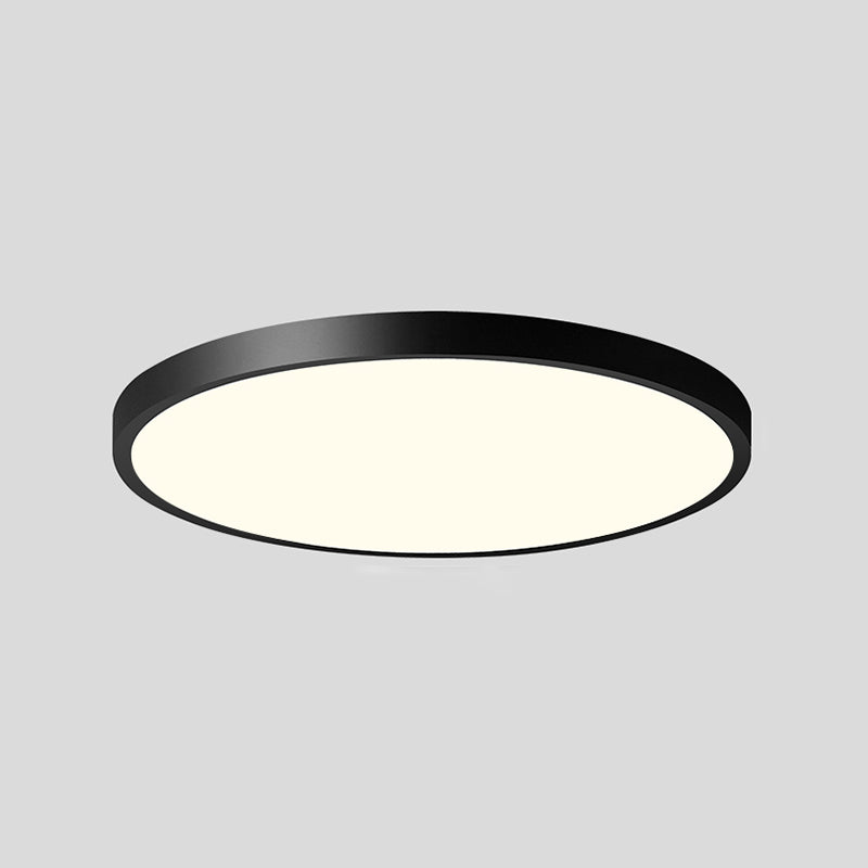 Moderne minimalistische LED Deckenleuchte Kunststoff Kreisbündige Halterung mit Acryl Schatten