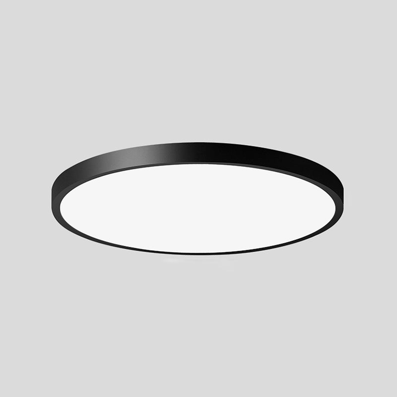 Moderne minimalistische LED Deckenleuchte Kunststoff Kreisbündige Halterung mit Acryl Schatten