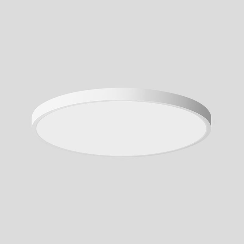 Moderne minimalistische LED Deckenleuchte Kunststoff Kreisbündige Halterung mit Acryl Schatten
