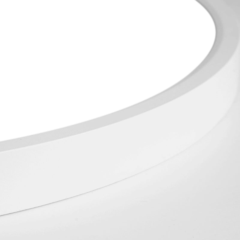 Moderne minimalistische LED Deckenleuchte Kunststoff Kreisbündige Halterung mit Acryl Schatten