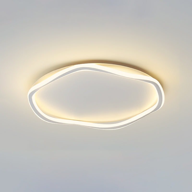 Acrylic Linear LED Flush Mount in Modern Style Lacquered Iron Ceiling Fixture for Interior Spaces