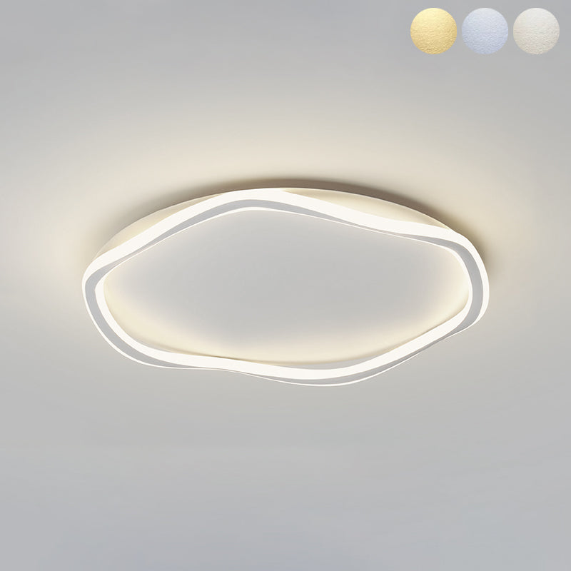 Acrylic Linear LED Flush Mount in Modern Style Lacquered Iron Ceiling Fixture for Interior Spaces