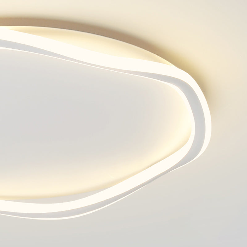 Acrylic Linear LED Flush Mount in Modern Style Lacquered Iron Ceiling Fixture for Interior Spaces