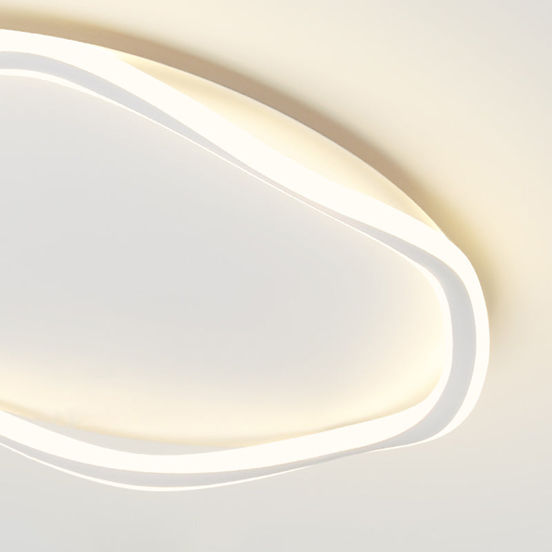 Acrylic Linear LED Flush Mount in Modern Style Lacquered Iron Ceiling Fixture for Interior Spaces