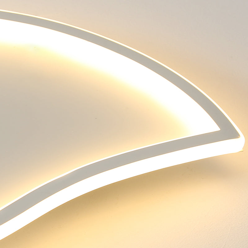 Moderne künstlerische LED-Deckenleuchte aus Eisen, Blattform, Unterputzmontage mit Acrylschirm