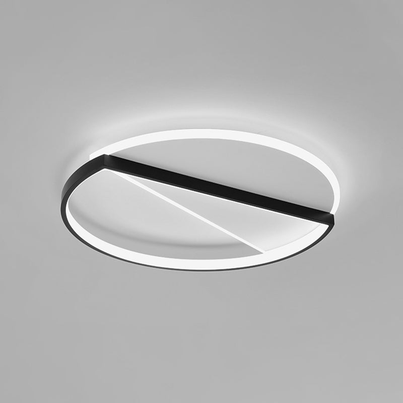 Acrylic Geometric LED Ceiling Fixture in Modern Minimalist Style Lacquered Iron Indoor Flush Mount