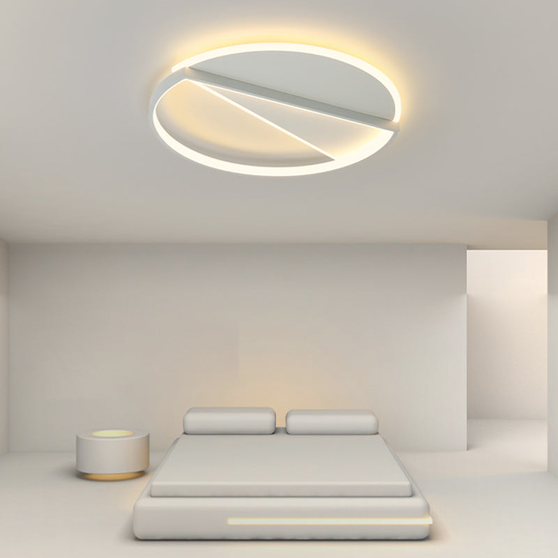 Acrylic Geometric LED Ceiling Fixture in Modern Minimalist Style Lacquered Iron Indoor Flush Mount