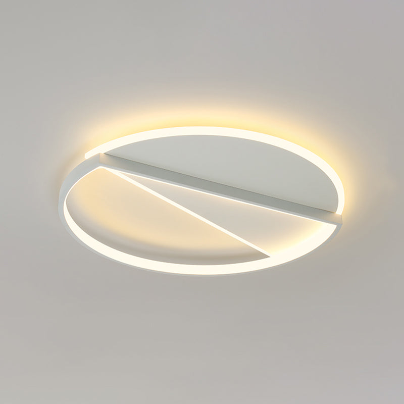 Acrylic Geometric LED Ceiling Fixture in Modern Minimalist Style Lacquered Iron Indoor Flush Mount
