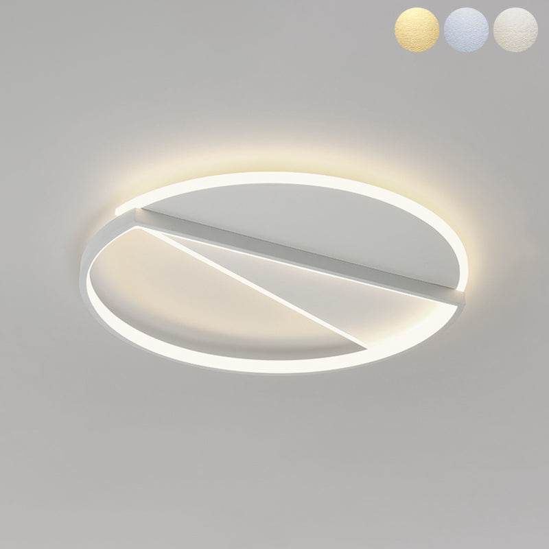 Acrylic Geometric LED Ceiling Fixture in Modern Minimalist Style Lacquered Iron Indoor Flush Mount