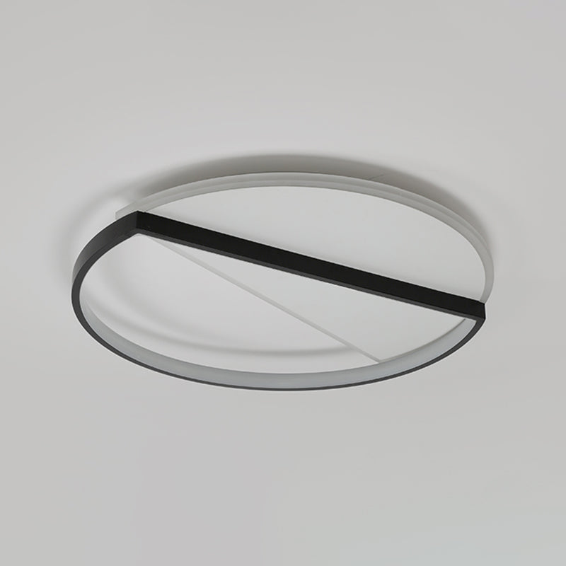Acrylic Geometric LED Ceiling Fixture in Modern Minimalist Style Lacquered Iron Indoor Flush Mount