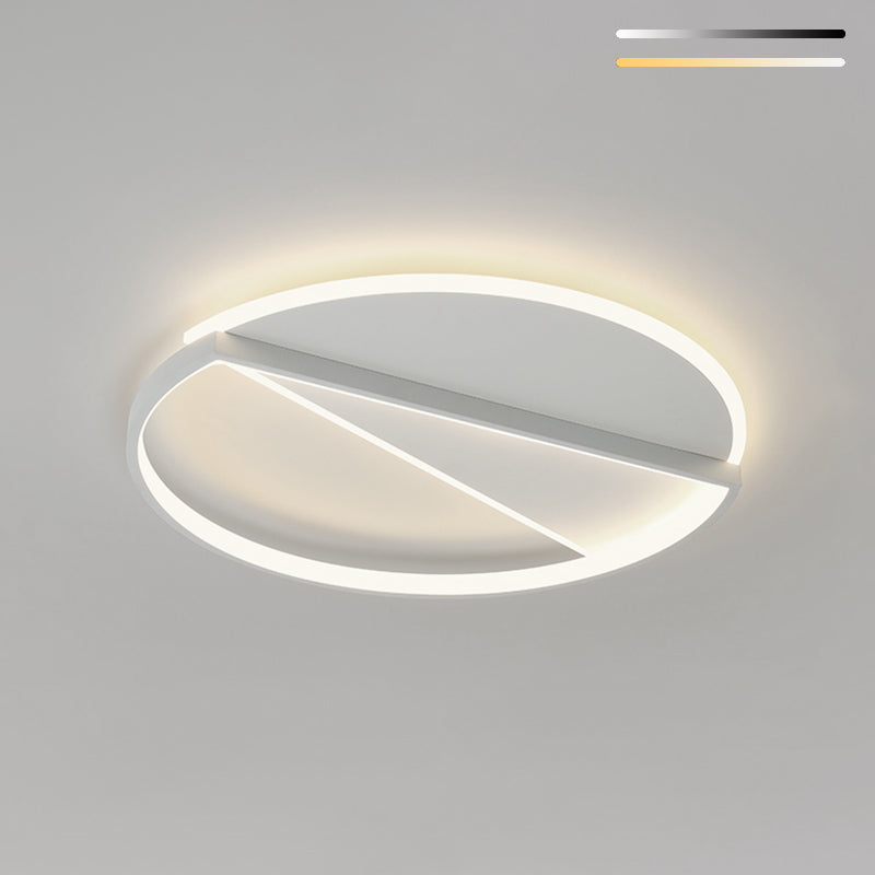 Acrylic Geometric LED Ceiling Fixture in Modern Minimalist Style Lacquered Iron Indoor Flush Mount