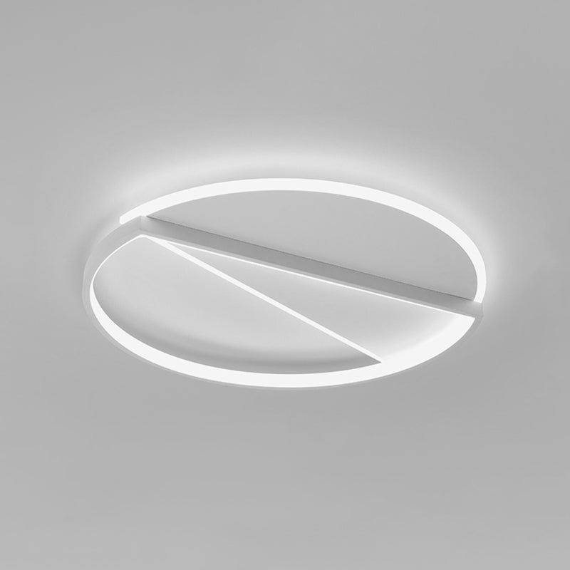Acrylic Geometric LED Ceiling Fixture in Modern Minimalist Style Lacquered Iron Indoor Flush Mount