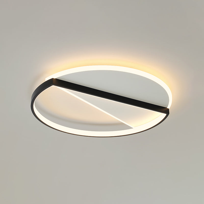 Acrylic Geometric LED Ceiling Fixture in Modern Minimalist Style Lacquered Iron Indoor Flush Mount