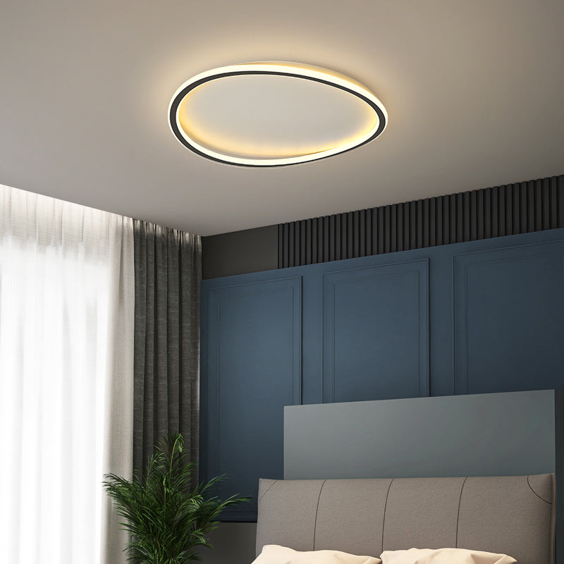 Lámpara de techo circular de hierro forjado con montaje empotrado LED artístico moderno con pantalla acrílica