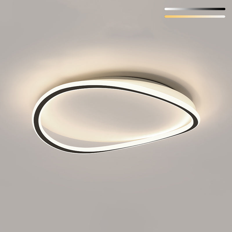 Lámpara de techo circular de hierro forjado con montaje empotrado LED artístico moderno con pantalla acrílica