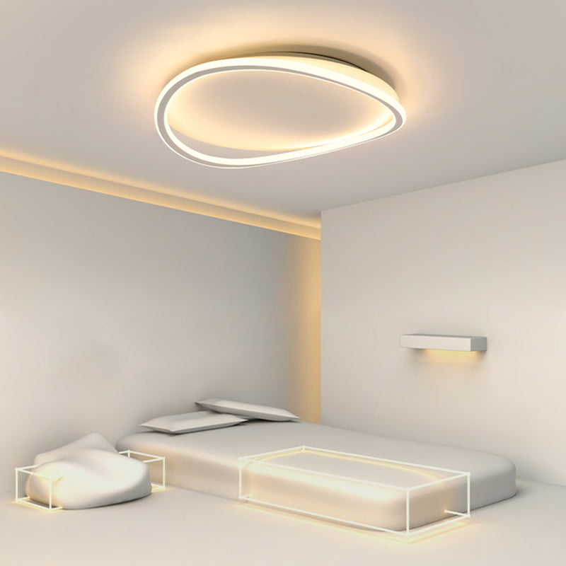 Lámpara de techo circular de hierro forjado con montaje empotrado LED artístico moderno con pantalla acrílica