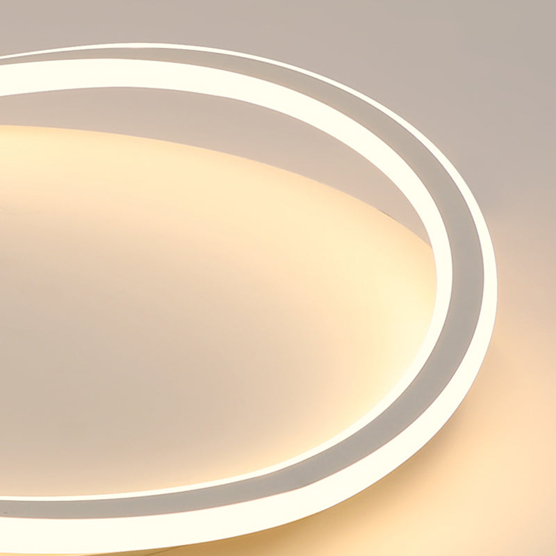 Lámpara de techo circular de hierro forjado con montaje empotrado LED artístico moderno con pantalla acrílica