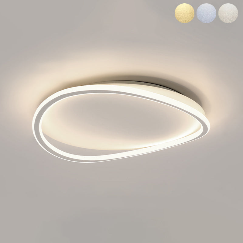 Lámpara de techo circular de hierro forjado con montaje empotrado LED artístico moderno con pantalla acrílica