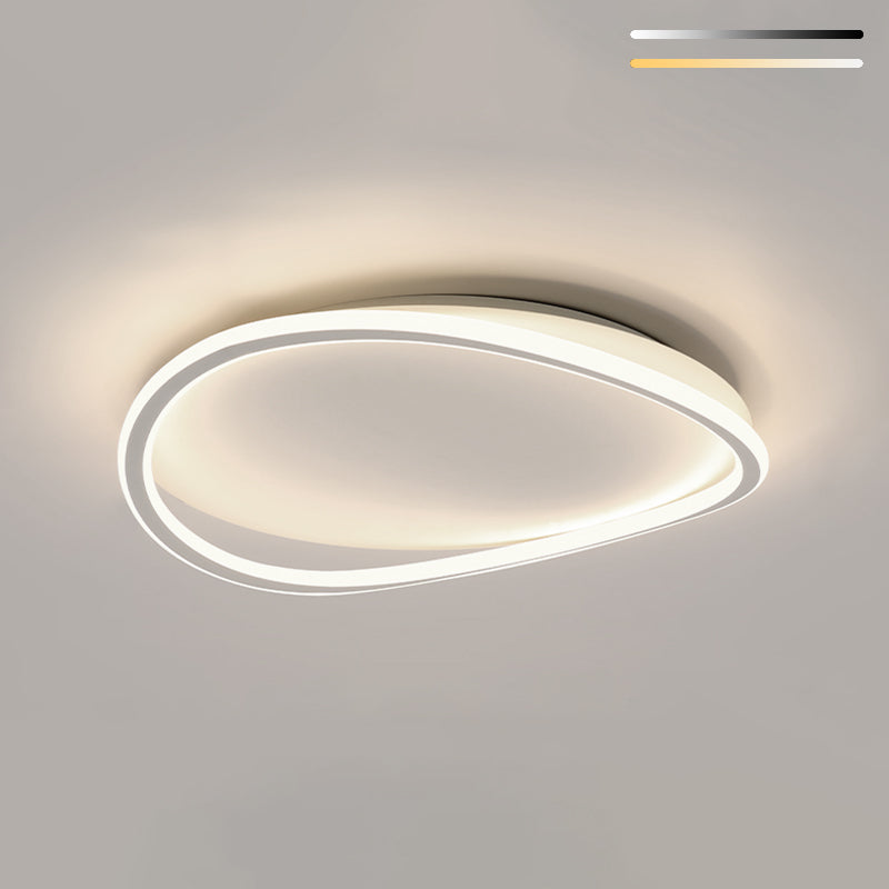 Lámpara de techo circular de hierro forjado con montaje empotrado LED artístico moderno con pantalla acrílica