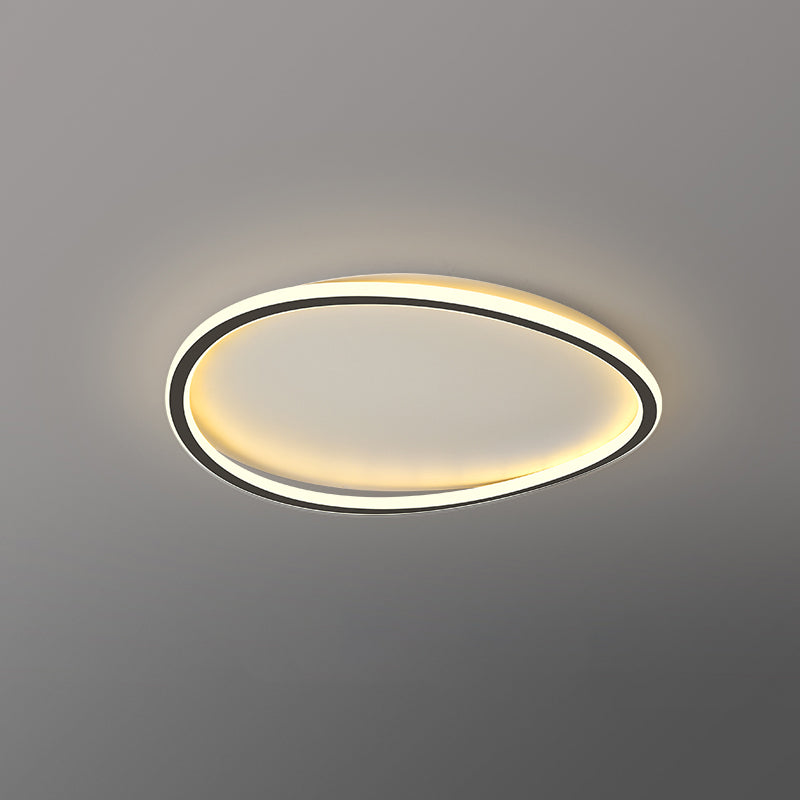 Lámpara de techo circular de hierro forjado con montaje empotrado LED artístico moderno con pantalla acrílica