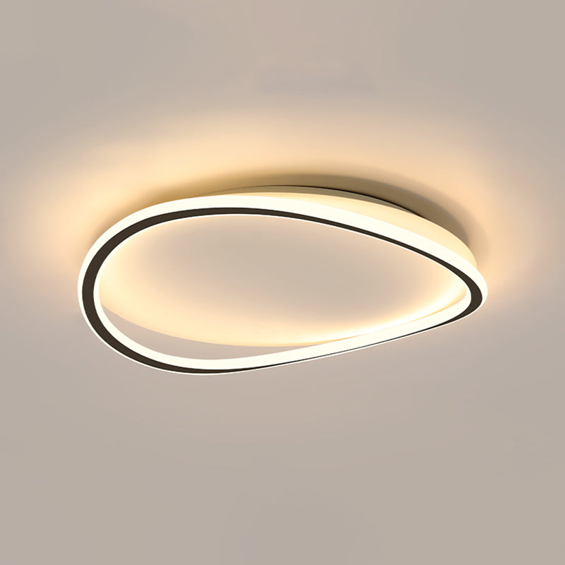 Lámpara de techo circular de hierro forjado con montaje empotrado LED artístico moderno con pantalla acrílica