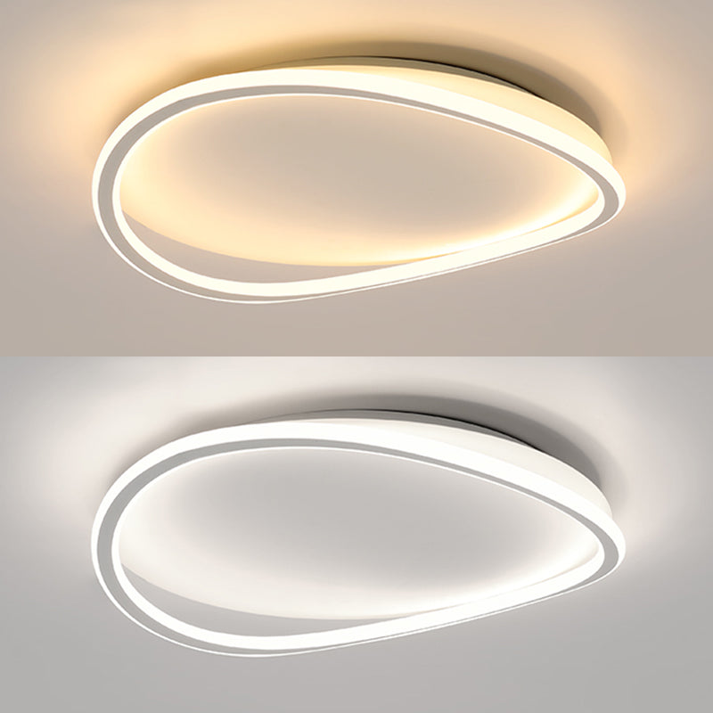 Lámpara de techo circular de hierro forjado con montaje empotrado LED artístico moderno con pantalla acrílica
