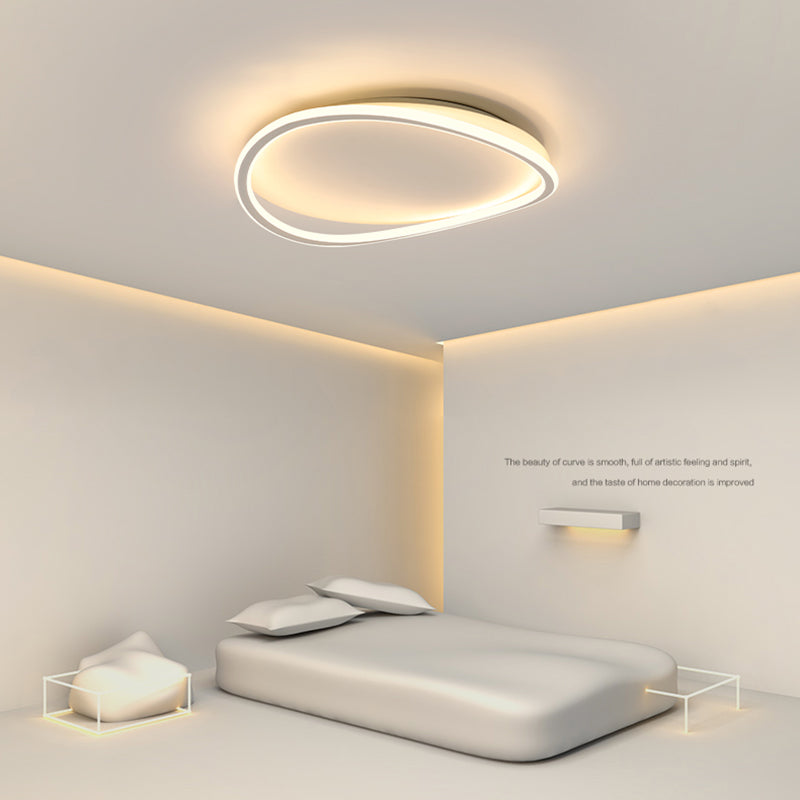 Lámpara de techo circular de hierro forjado con montaje empotrado LED artístico moderno con pantalla acrílica