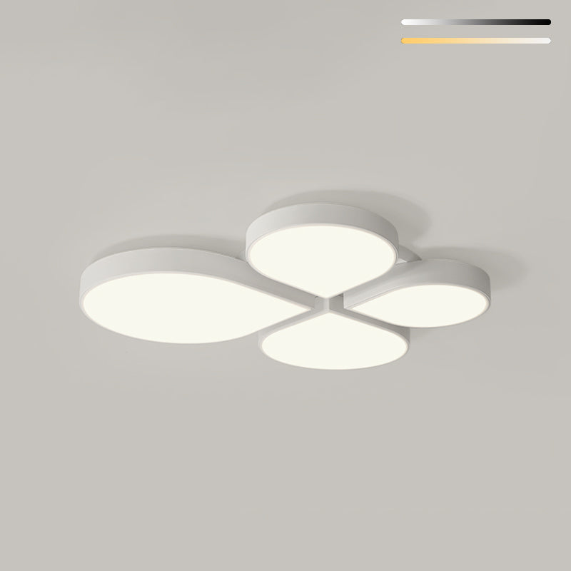 Plafonnier LED en acrylique à 4 lumières de style moderne et concis, plafonnier géométrique en fer laqué