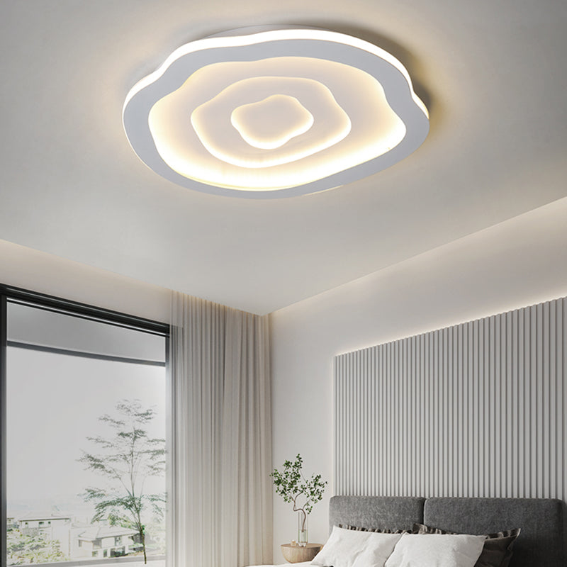 Moderne Einfachheit LED Unterputz schmiedeeiserne geometrische Deckenbefestigung mit Silikonschild