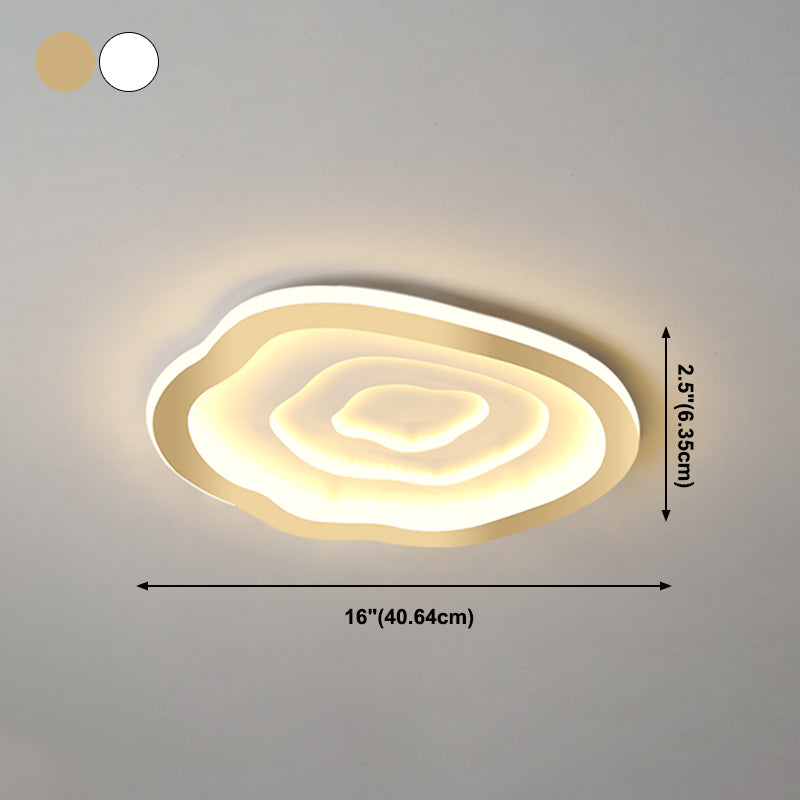 Moderne Einfachheit LED Unterputz schmiedeeiserne geometrische Deckenbefestigung mit Silikonschild