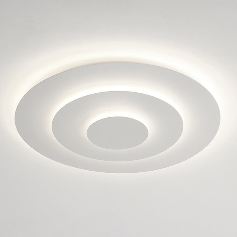 Lacquered Metal LED Flush Mount in Modern Concise Style Acrylic Geometric Ceiling Light in White