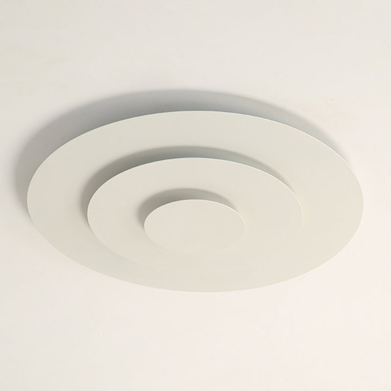 Lacquered Metal LED Flush Mount in Modern Concise Style Acrylic Geometric Ceiling Light in White