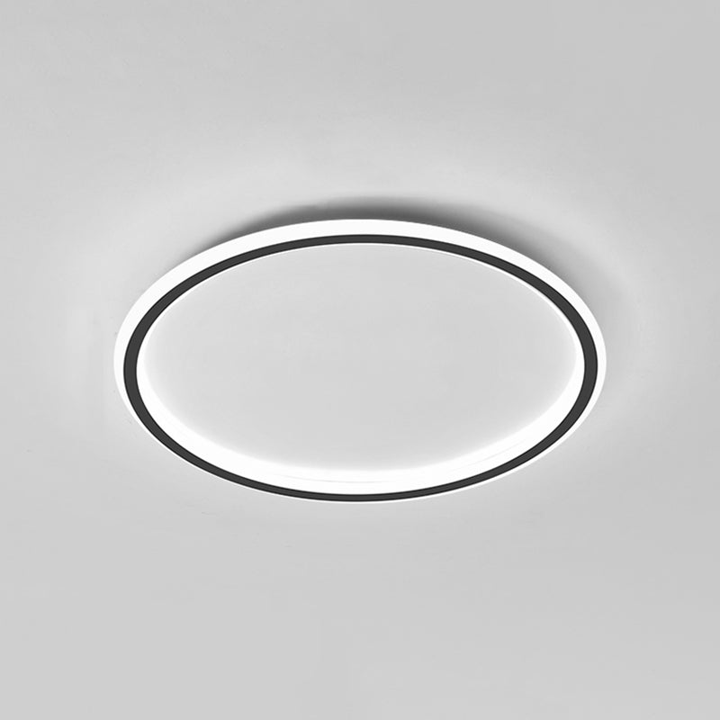 Lacquered Aluminium LED Flush Mount in Modern Simplicity Acrylic Circular Ceiling Light for Bedroom