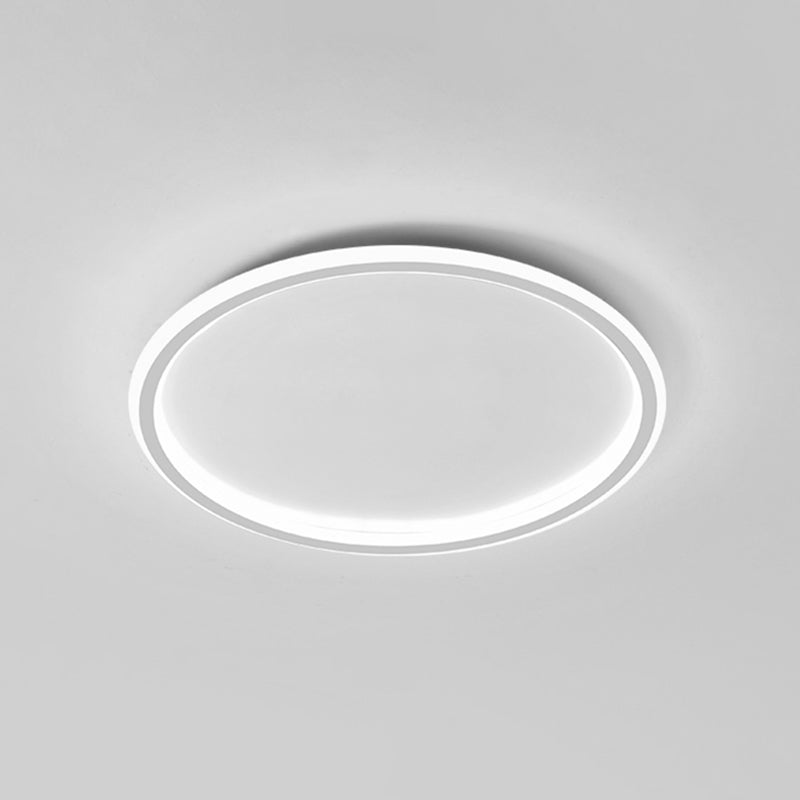 Lacquered Aluminium LED Flush Mount in Modern Simplicity Acrylic Circular Ceiling Light for Bedroom