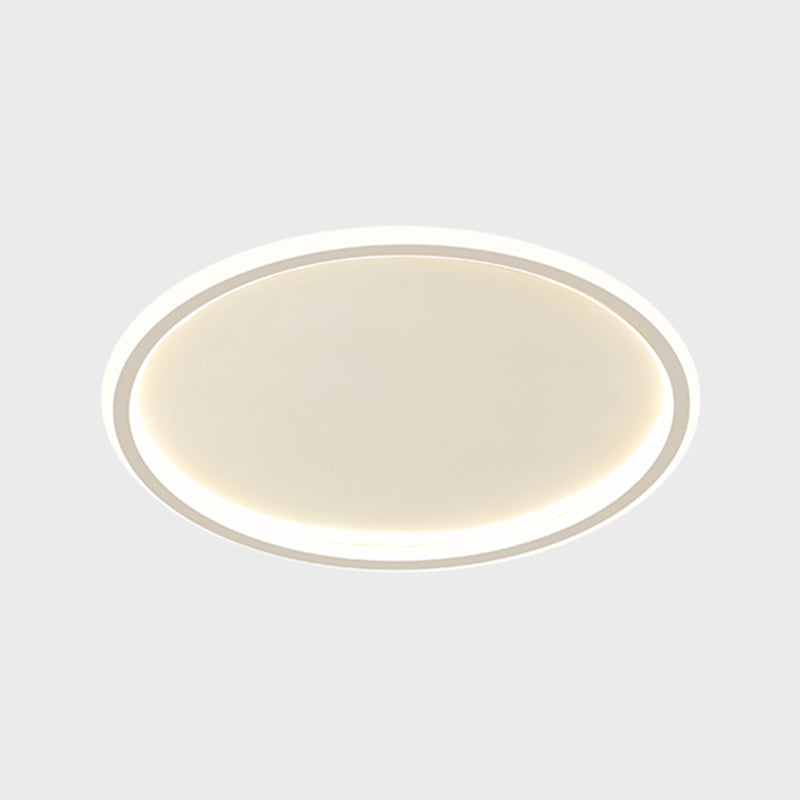 Lacquered Aluminium LED Flush Mount in Modern Simplicity Acrylic Circular Ceiling Light for Bedroom