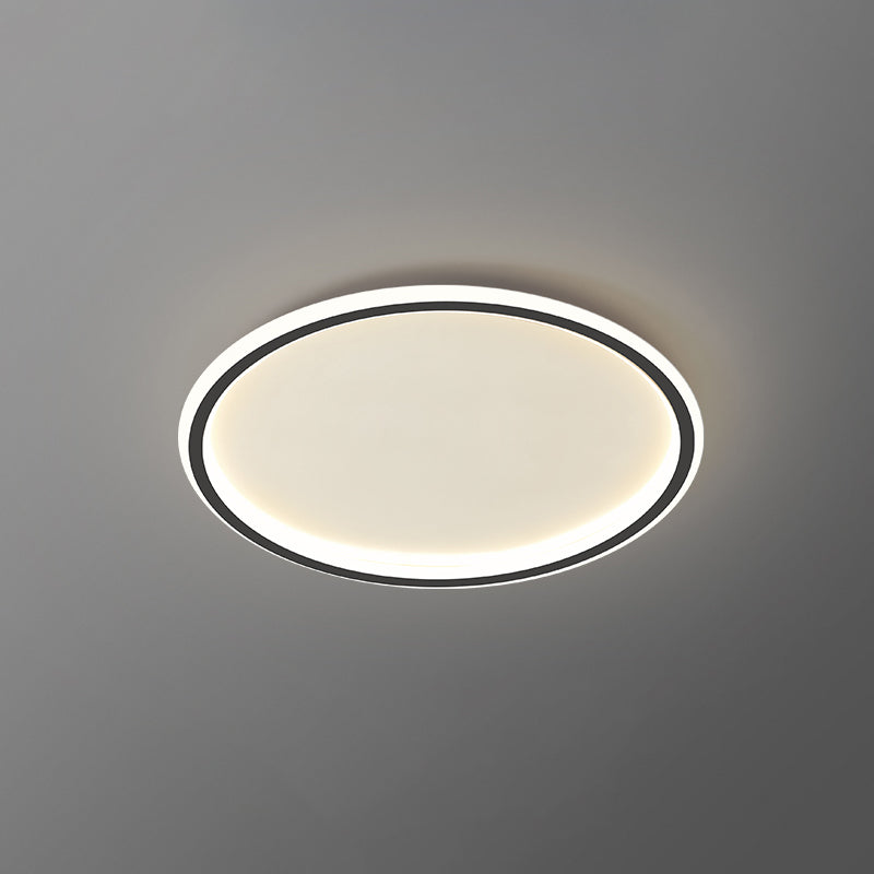 Lacquered Aluminium LED Flush Mount in Modern Simplicity Acrylic Circular Ceiling Light for Bedroom