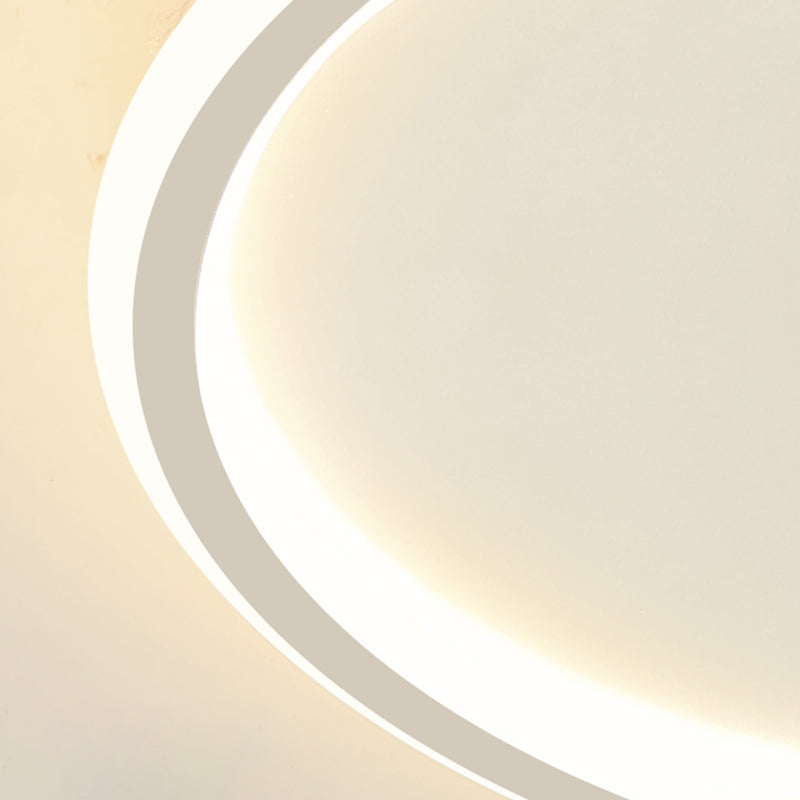 Lacquered Aluminium LED Flush Mount in Modern Simplicity Acrylic Circular Ceiling Light for Bedroom