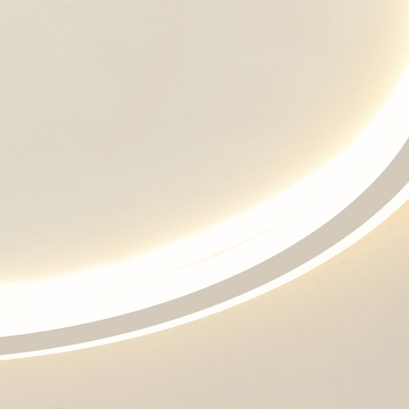 Lacquered Aluminium LED Flush Mount in Modern Simplicity Acrylic Circular Ceiling Light for Bedroom