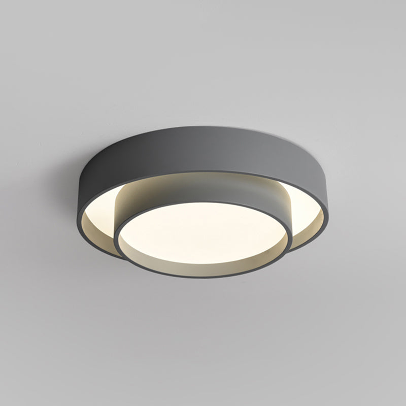Lámpara de techo LED de hierro lacado, montaje empotrado circular de acrílico de estilo minimalista moderno