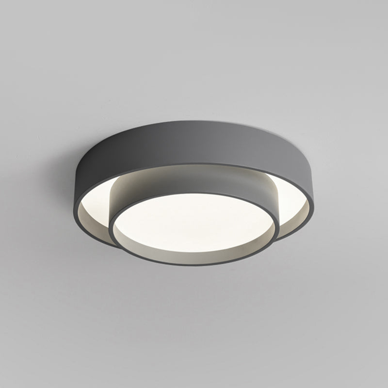 Lámpara de techo LED de hierro lacado, montaje empotrado circular de acrílico de estilo minimalista moderno