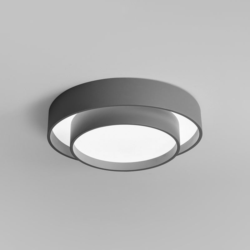 Lámpara de techo LED de hierro lacado, montaje empotrado circular de acrílico de estilo minimalista moderno