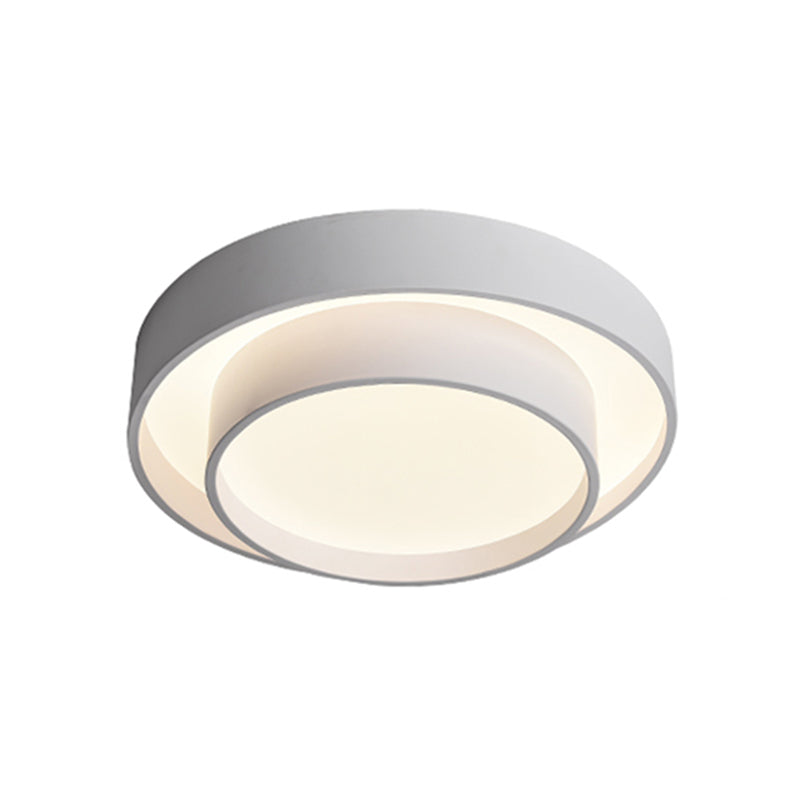 Lámpara de techo LED de hierro lacado, montaje empotrado circular de acrílico de estilo minimalista moderno