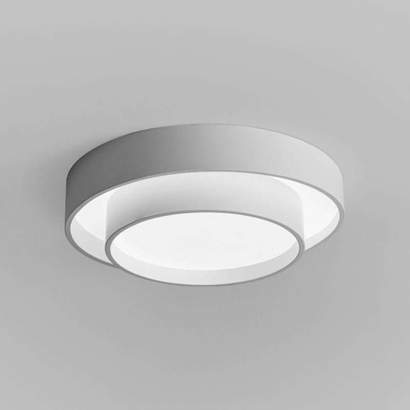 Lámpara de techo LED de hierro lacado, montaje empotrado circular de acrílico de estilo minimalista moderno