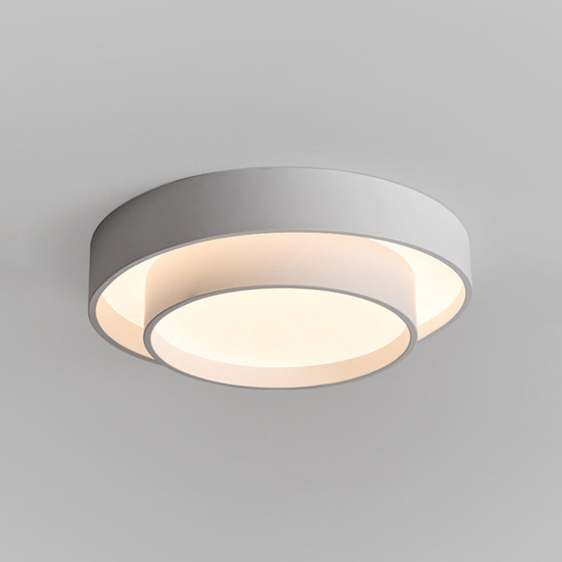 Lámpara de techo LED de hierro lacado, montaje empotrado circular de acrílico de estilo minimalista moderno