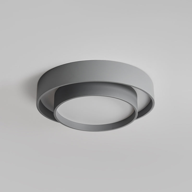 Lámpara de techo LED de hierro lacado, montaje empotrado circular de acrílico de estilo minimalista moderno
