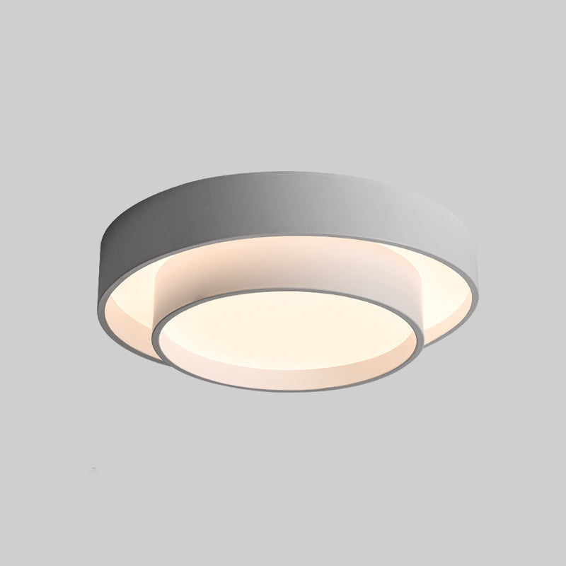 Lámpara de techo LED de hierro lacado, montaje empotrado circular de acrílico de estilo minimalista moderno