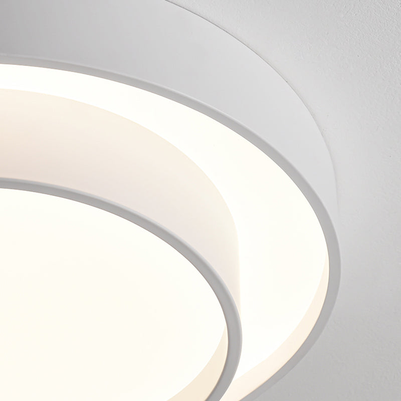 Lámpara de techo LED de hierro lacado, montaje empotrado circular de acrílico de estilo minimalista moderno